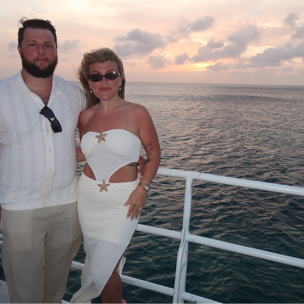 Elegant White Strapless Dress with Starfish Accents